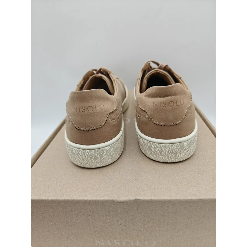 Nisolo Shoes Mens Size 9 Beige‎ Leather Beto Go-to Court Low Top Sneaker